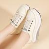 35-41 Women's Leather Lace-up Platform Rocker Shoes Wedge shoes Casual Shoes