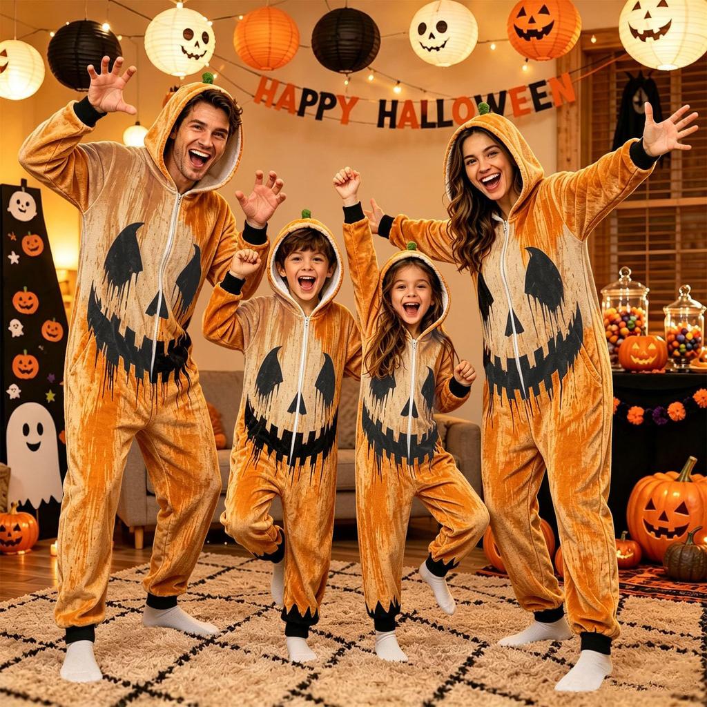 Unisex Halloween Print Hooded Outfit for Halloween Party