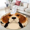 Vintage Dog  Round Area Rug,Carpet Rug for Living Room Bedroom Sofa Playroom Decor,Non-slip Floor Mat