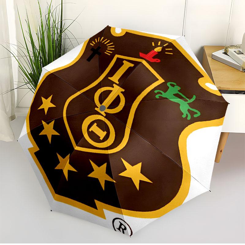Iota Phi Theta Print Automatic Open Close Umbrella, Portable Foldable Umbrella, for Outdoor Commute Camping Trip, Ideal Birthday Gift