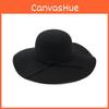 Classic Ladies Felt Hat With Big Brim And Bow For Outdoor And Casual Use