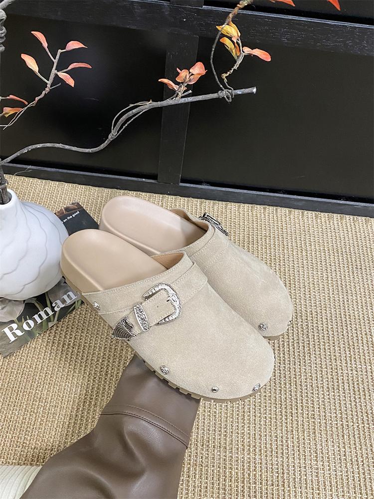 Fashion Women Classic Cork Leather Slippers 2025 New Clogs Shoes with Arch Support Trendy Beach Slides Women Shoes Home Mules Slippers