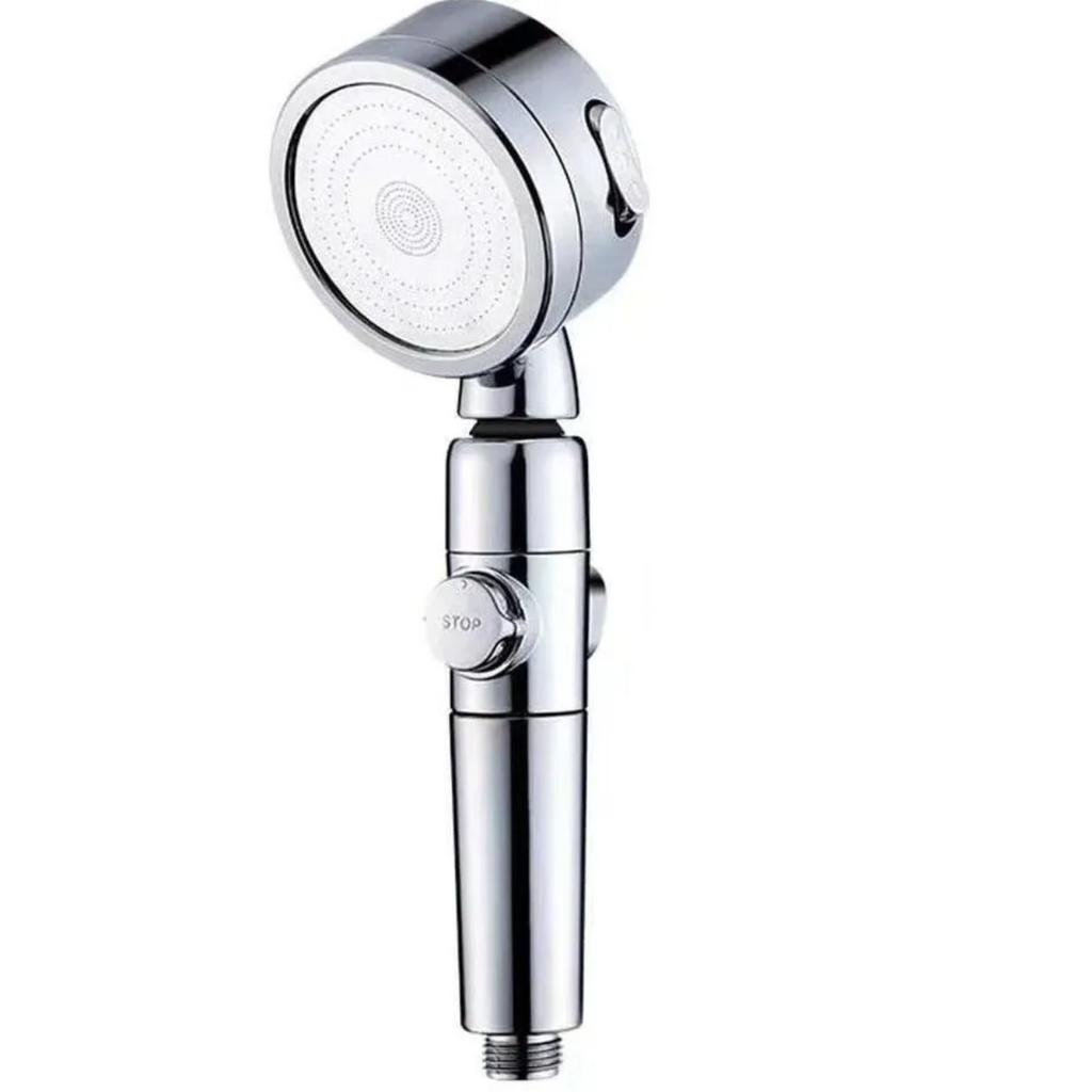 Pressurized Shower Head One Key Water Stop Hand Filter Dechlorination Skin Care Shower High Pressure Head