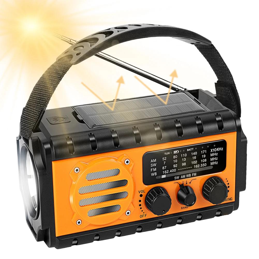 Emergency Hand Crank Radio SW/AM/FM Survival Radio 20000mAh Portable Weather Radio Solar Radio for Outdoor Camping and Emergency
