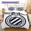 Club Brugge KV Custom Name Pattern Bedding,Quilt Set Quilt Cover Pillowcase Home Birthday Gift(1 * Duvet Cover + 2 * Pillowcase, Without Core)