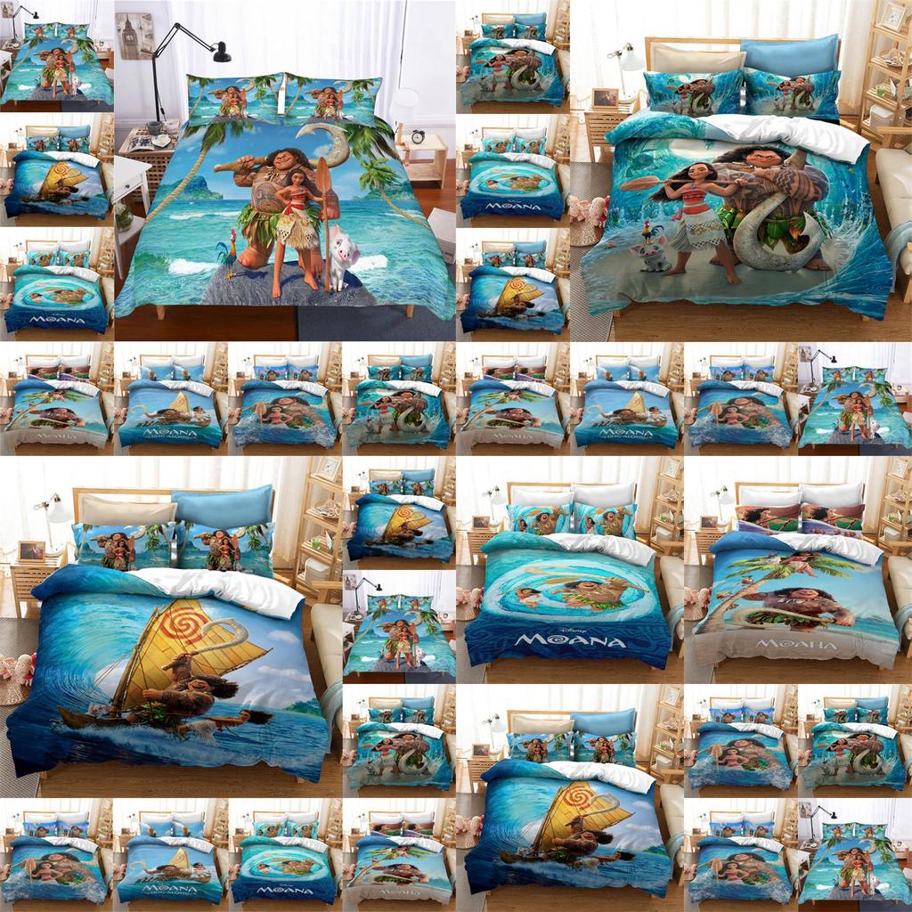 Ocean Maui Moana Bedding Set 3d Design Cartoon Duvet Cover Pillowcase King Queen