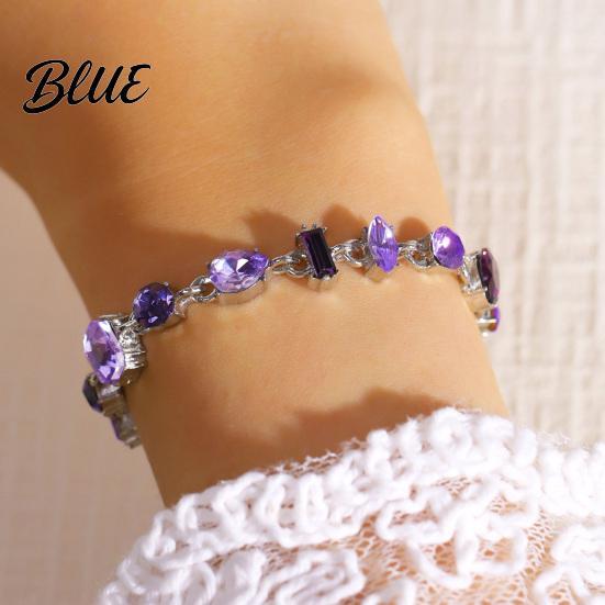 Delicate Chain Bracelet Women Irregular Cubic Zirconia Inlaid Adjustable Length