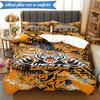3PCS Wests Tigers Roar Strength And Pride Bedding Set 2D Printing (Includes 1 Duvet Cover + 2 Pillowcases Coreless), Bedroom decor,Fan gift