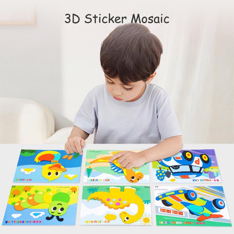 3D Eva Foam Sticker Kit For Kids, Preschool Learning Toys, Creative Diy Craft Activity For Boys & Girls (Age 3-6)