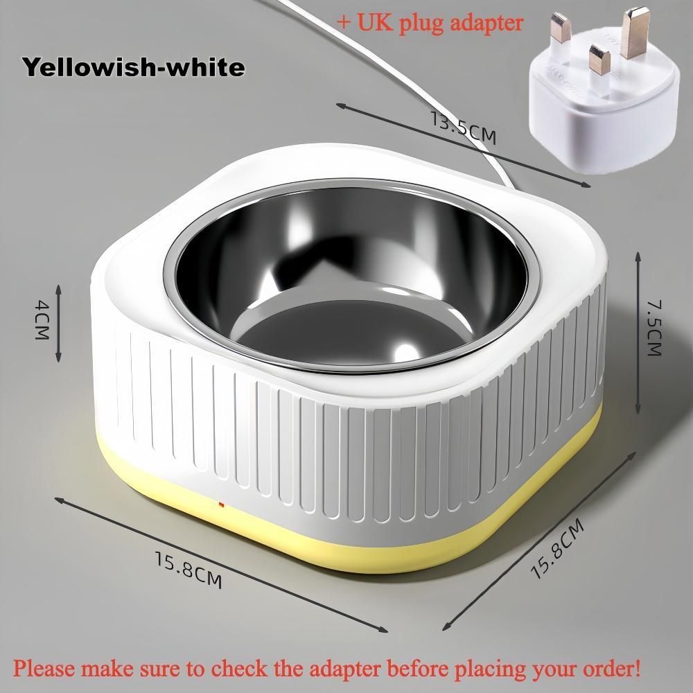 Pet Heating Bowl for Water/Food Cat Bowl Heating Noiseles Keep Warming Dog Water Bowls Winter Constant-temperature Pet Supplies