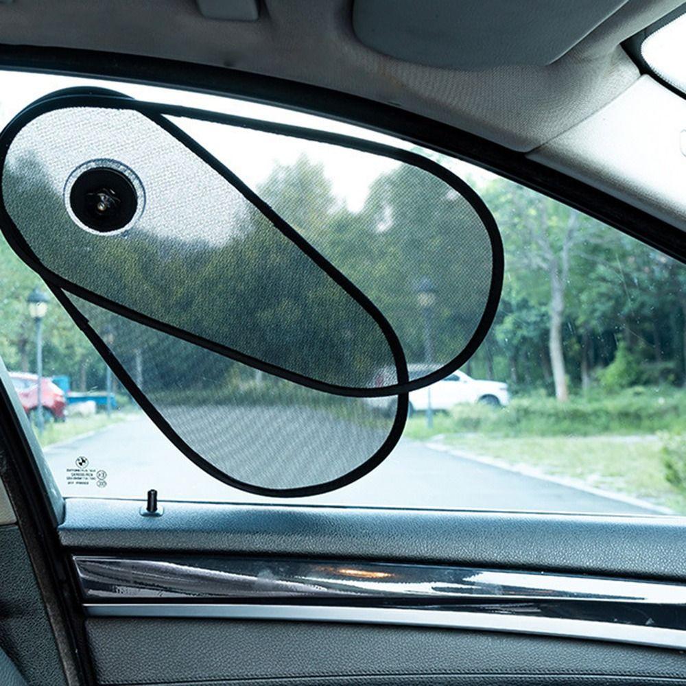 Rotatable Black Sun Visor Suction Cup Type Car Sunshade Curtain  For Side & Sunroof Windows