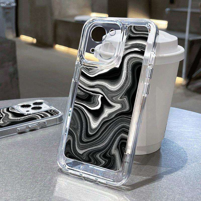 Глянцевый мраморный чехол для телефона с пульсацией для iPhone 15 Pro Max 14 13 Pro 12 — фото 7