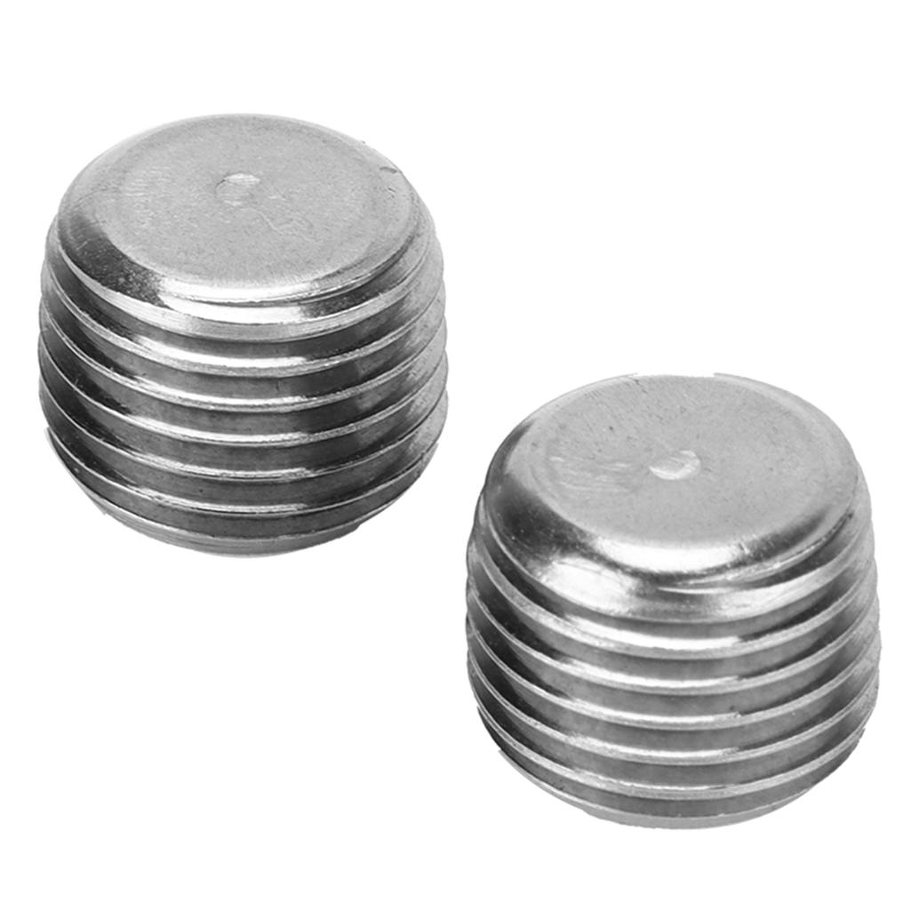 2PCS 1 4in NPT Pipe Plug Male Thread Fitting Stainless Steel Internal Hex Thread Plug Universal