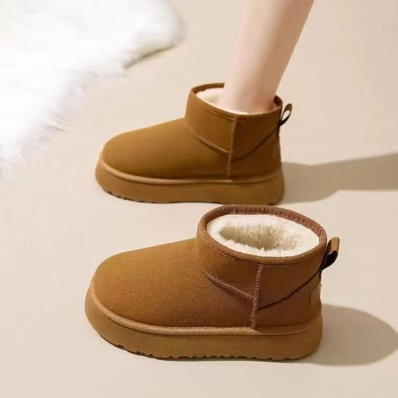 

[Производитель] зимние ботинки на толстой подошве, женская обувь зима 2024 года, нескользящая мягкая подошва, ворсистый утолщенный высокий хлопковый ботинок 36 коричневый