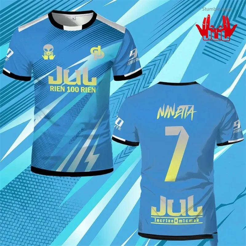 Summer Maillo Jul T-shirt Youth Training Breathable Quick Drying Football Jersey Men's Custom Outdoor Sports Tops Kids Fan Gifts