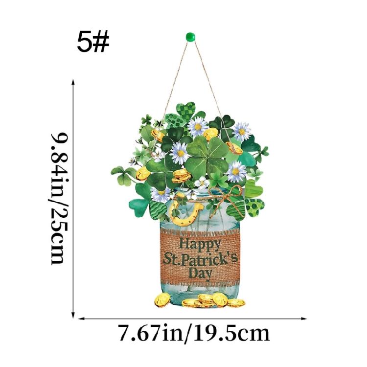 Bright Colored Luck Leaves Porch Sign Welcome Door Sign Perfect for Patrick's Day Event Seasonal Decoration