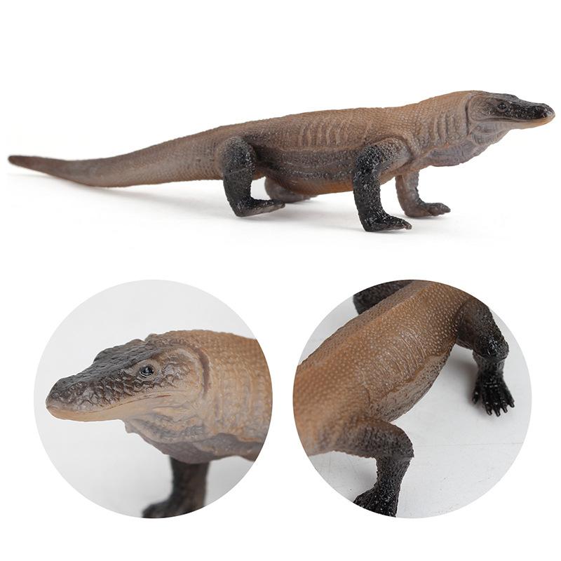 Simulated Wildlife Model Reptile Lizard Solid Static Komodo Dragon Plastic Ornament