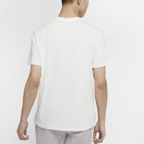 Nike Small Logo Solid Color Printed Short-Sleeve T-Shirt for Men In White