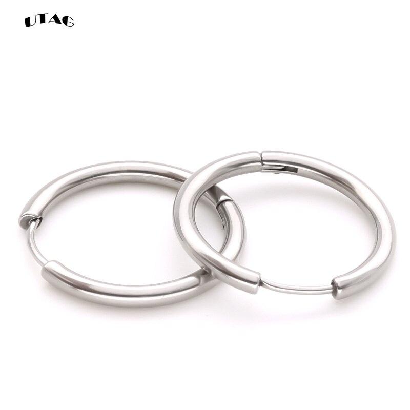 Utag Hoop Øredobber Dame Gulltone/Rose Gulltone/Svart Farge Runde Sirkel Øredobber Øre Fingerring Klips Øredobber Aretes MujerTrendy Øredobber