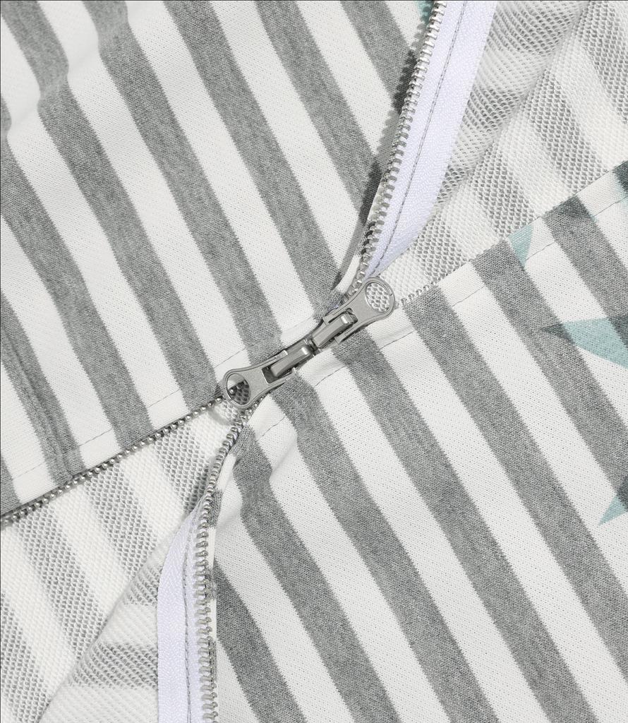 Niceghostclub Stripe Rush 3Star Hoodie Zip Up_Grey(Ng2Gsum491A)