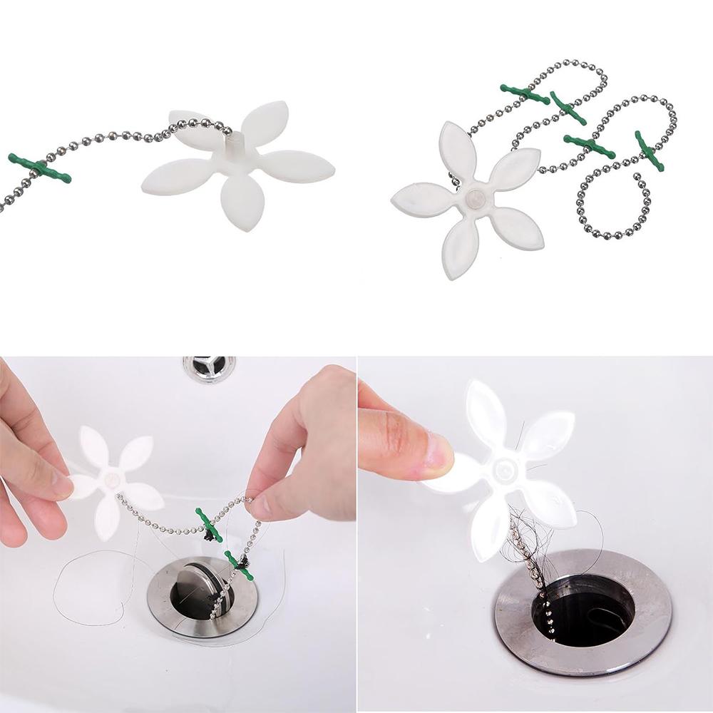 12 Pcs Flower Shape Drain Hair Catcher for Bathroom, Bathtub and Kitchen