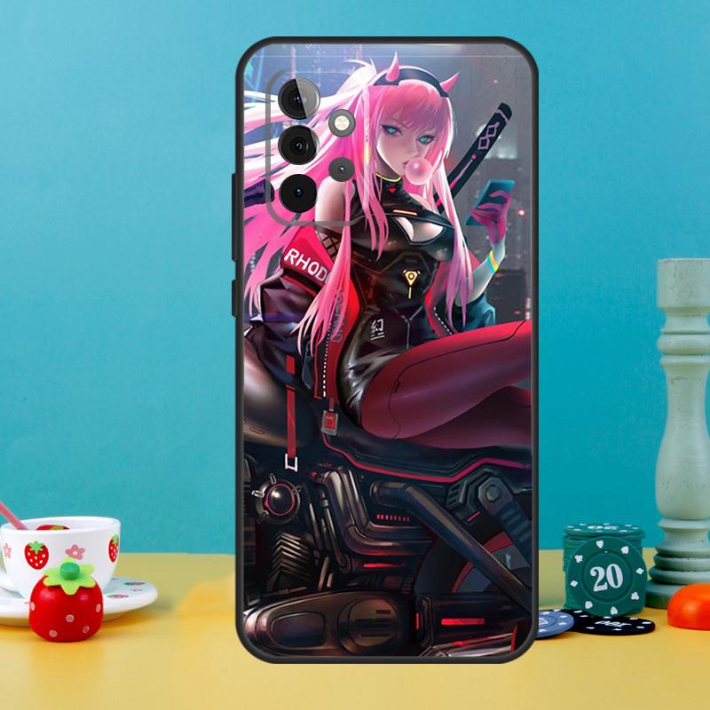 Motorcycle Girl Anime Case For Samsung Galaxy A05 A36 A56 A26 A16 A53 A33 A13 A12 A32 A52 A55 A35 A15 A54 A34 A14