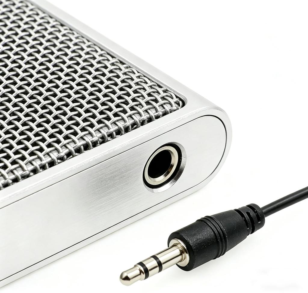 Car Condenser External Microphone for Cars Microphone, 3.5mm 3-pole Plug, (Straight Type)