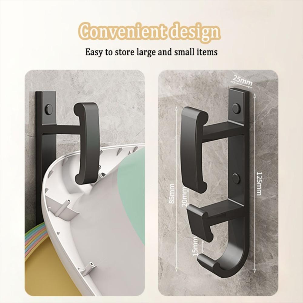 Wall-mounted Washbasin Storage Rack Space Aluminum Bathroom Bathtub Bracket Gifts Washbasin Hook