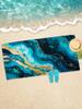 1pc Style Blue Mandalay Pattern Beach Towel,Ultra-Fine Fiber Beach Blanket,Highly Absorbent Bath Towel,Suitable For Summer
