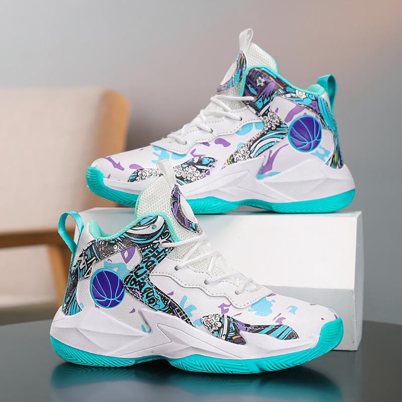 Children'S Basketball Shoes Anti-Skid Breathable Basketball Training Shoes With Boys And Girls Basketball Shoes Athletic Shoes 31-39
