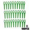 Red/Green Strimmer Blades Plastic Grass Cutting Blade Durable Grass Trimming Machine Blade for Cordless Grass Trimmer 100pcs
