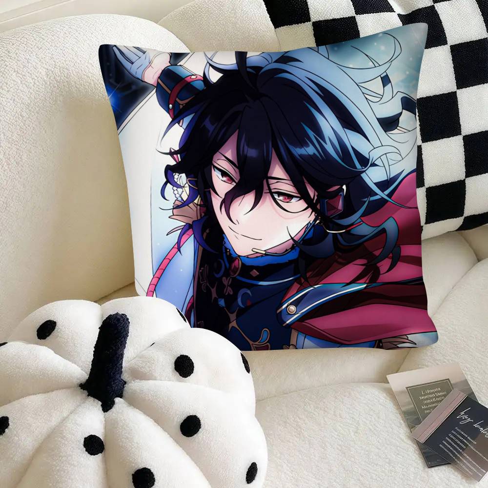 

Cute Ensemble Stars Band Pillow Case Fashion Square Pillowcase Bedroom Sofa Room Ins Decoration Leisure 40x40cm16x16in
