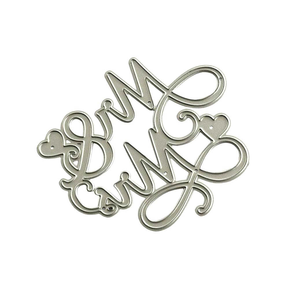 Heart Mr Mrs Metal Die Cuts Carbon Steel Cutting Dies Embossing Stencils for Card Photo Scrapbooking Decorations
