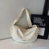 Large Capacity Bag Women's Solid Color Shoulder Crossbody Bag Student Class Commuter Hobo Bag