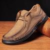 Men's Large Size Handmade Leather Loafers - 2022 Winter Collection, Breathable Casual Business Shoes