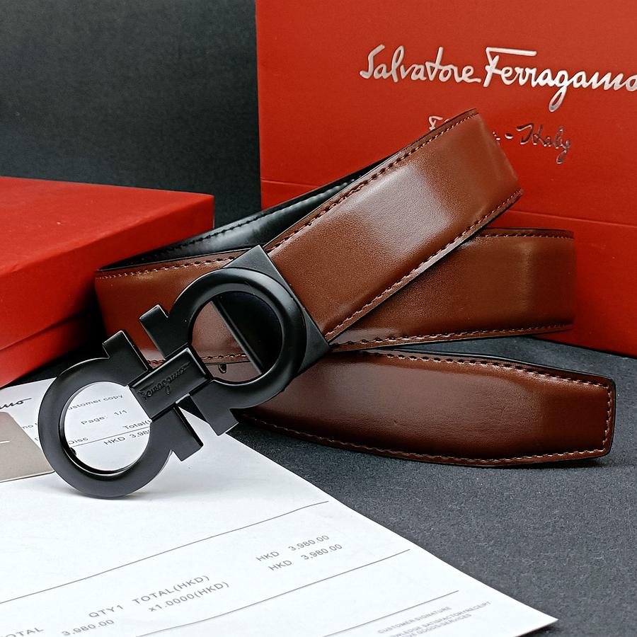 Salvatore Ferragamo Pánský opasek 3,3 cm, luxusní značkový, designový, k obleku, k džínám, formální, značkový