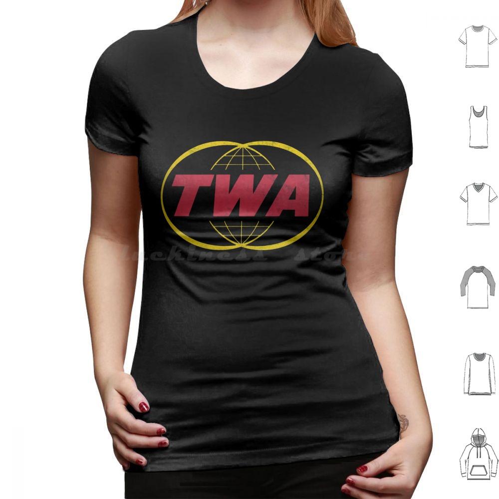 Twa Trans World T Shirt Big Size 100 Cotton Twa Flight Jetliner Pilot Retro Vintage 70s 80s 60 Mid Century Cool Old School