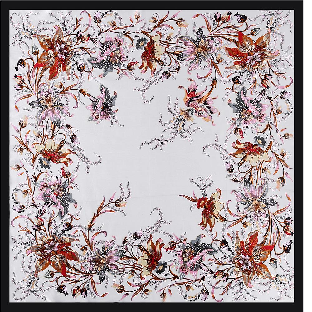 მაღალი ხარისხის ძვირადღირებული აბრეშუმის შარფები თავსაბურავი შარფები კისრის შარფი ქალებისთვის ჯაჭვი აბრეშუმის შარფი ქალის დეკორატიული შალი