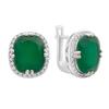 Silver Earrings with Natural Agate 10.207ct (2170877)