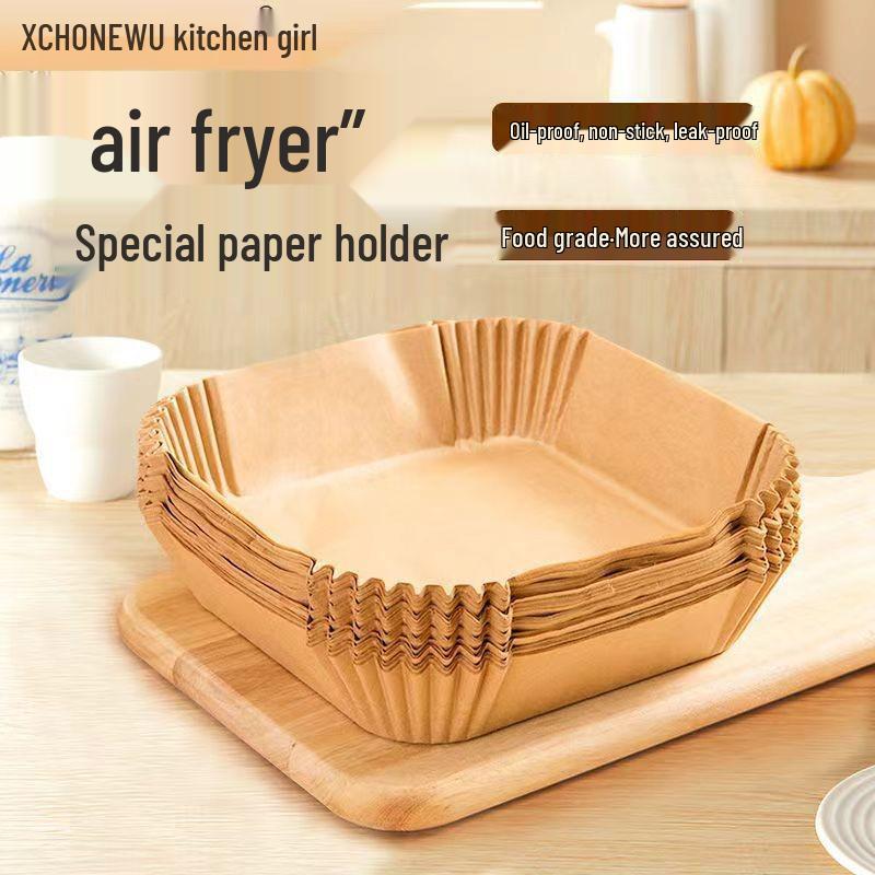 Air Fryer Oil-Absorbing Silicone Paper Bowl - Food Grade Baking Paper Plate