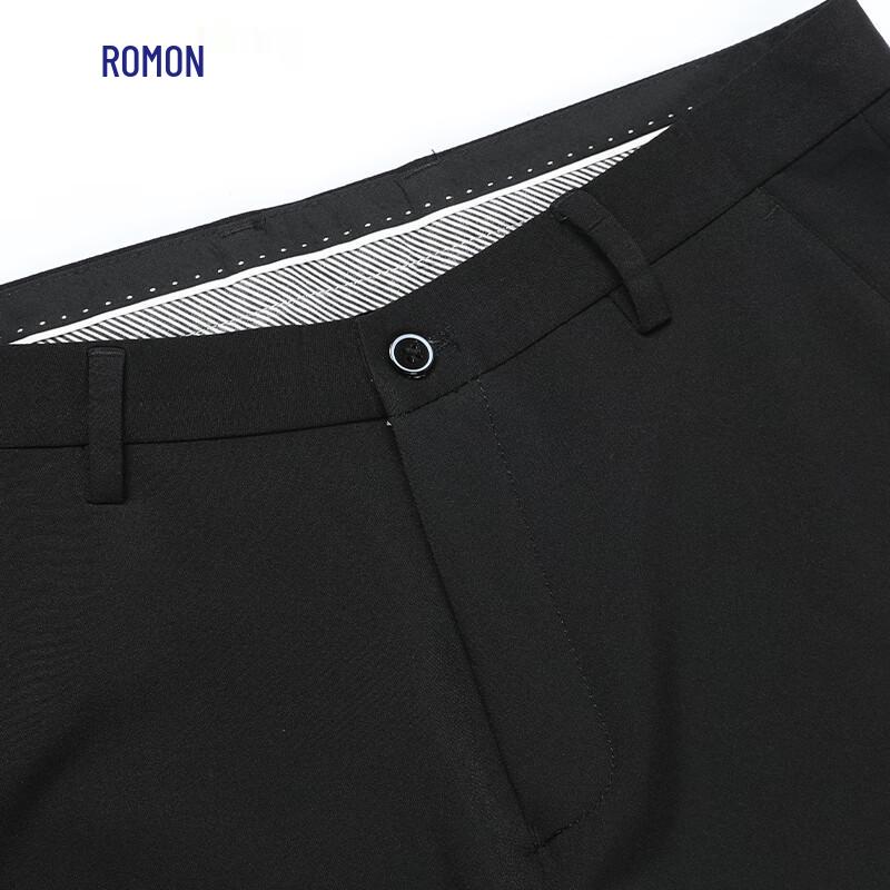 Luomeng Men's High-Stretch Iron-Free Straight-Leg Casual Trousers