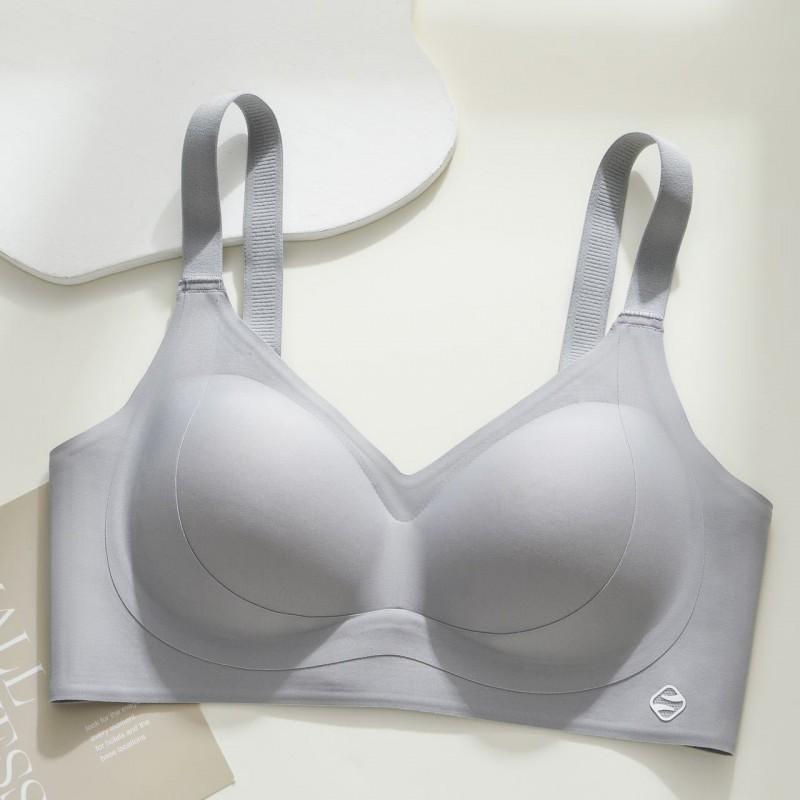 Womens Push Up Bra Small Bust Seamless Wirefree T-Shirt Lingerie With Side Support