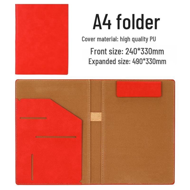 Business Data Archive: A5 Contract & A4 Conference Leather Folder with Multifunction Manager Clip Pad.