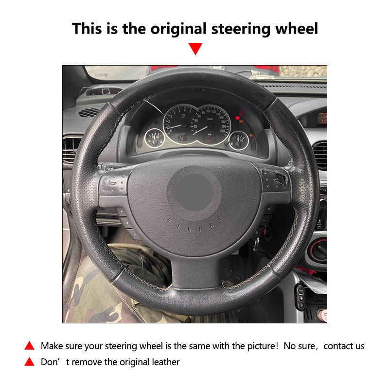 Car Accessories Steering Wheel Cover Microfiber Leather Trim For Opel Corsa C 2000-2006 Combo C 2001-2011 Barina Tigra 2005 2006