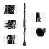 Clarinet ABS Bb Binocular Clarinet with 10 Reeds Cleaning Cloth Gloves Screwdriver Bracket Handbag Cleaning Brush