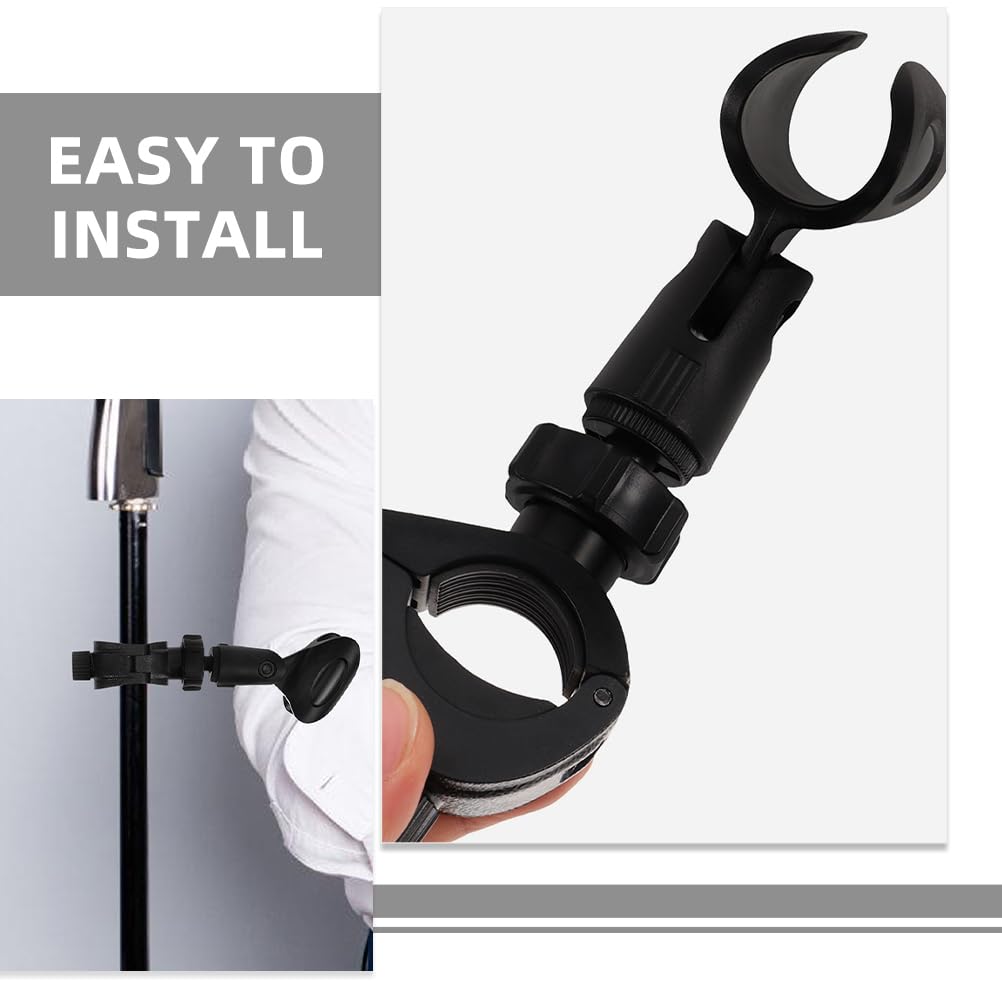 Alasum Microphone Clip Holder, Set of 2, Universal Microphone StandHandheld Microphone Extension Clip, U-Shaped Microphone Clip