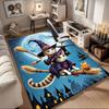 "Halloween Witch Cats On Broomstick Wall Art Print"Office Mat Home Decor Office Rugs LB70