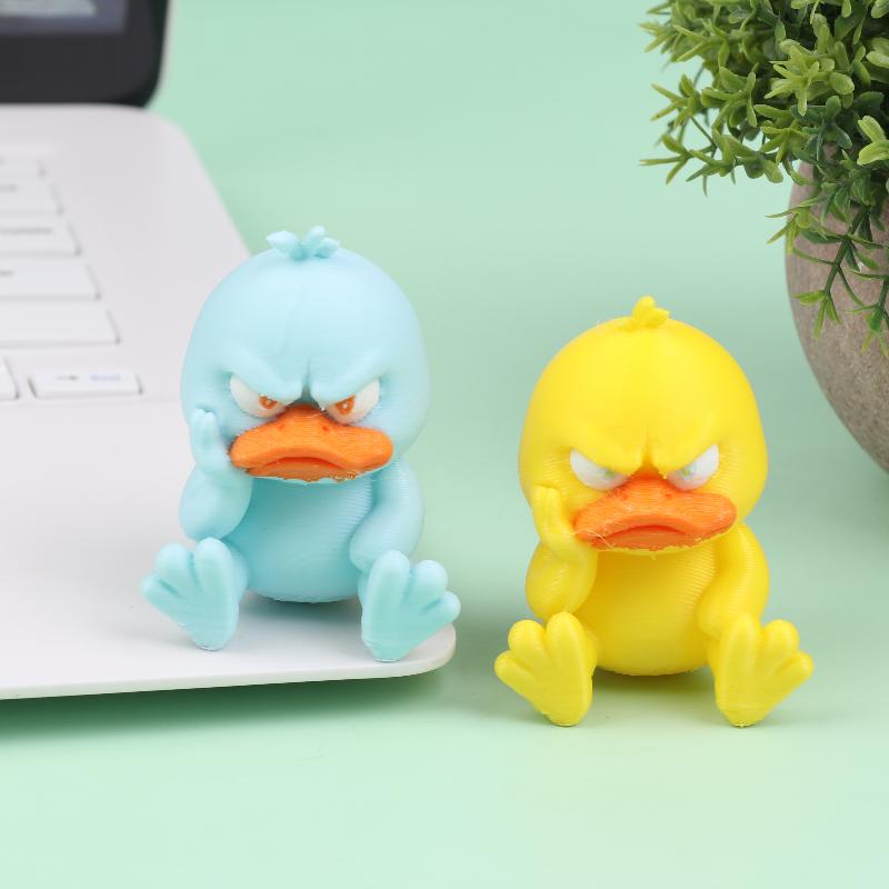 3D Printing Angry Duck Statue Angry White Eyed Funny Duck Humorous Indoor/Outdoor Home Decoration And Car Decoration