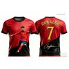 Herren Retro Sommer Fußballtrikot 7 Stil Schnelltrocknend Atmungsaktiv Kurzarm Modisch Übergröße