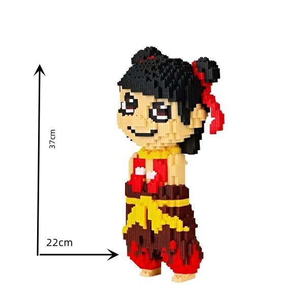 Lego-Compatible Nezha Demon Boy Building Blocks - Educational Assembly Toy for Ages 6-30, Perfect Gift for Boys and Girls, 3D Ornament